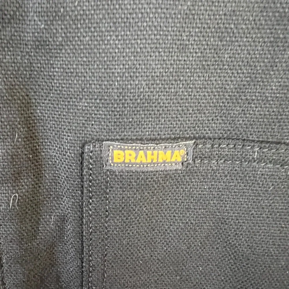 Brahma Vest Men 2XL Black Canvas Quilted Lined Full Zip Workwear Utility Jacket